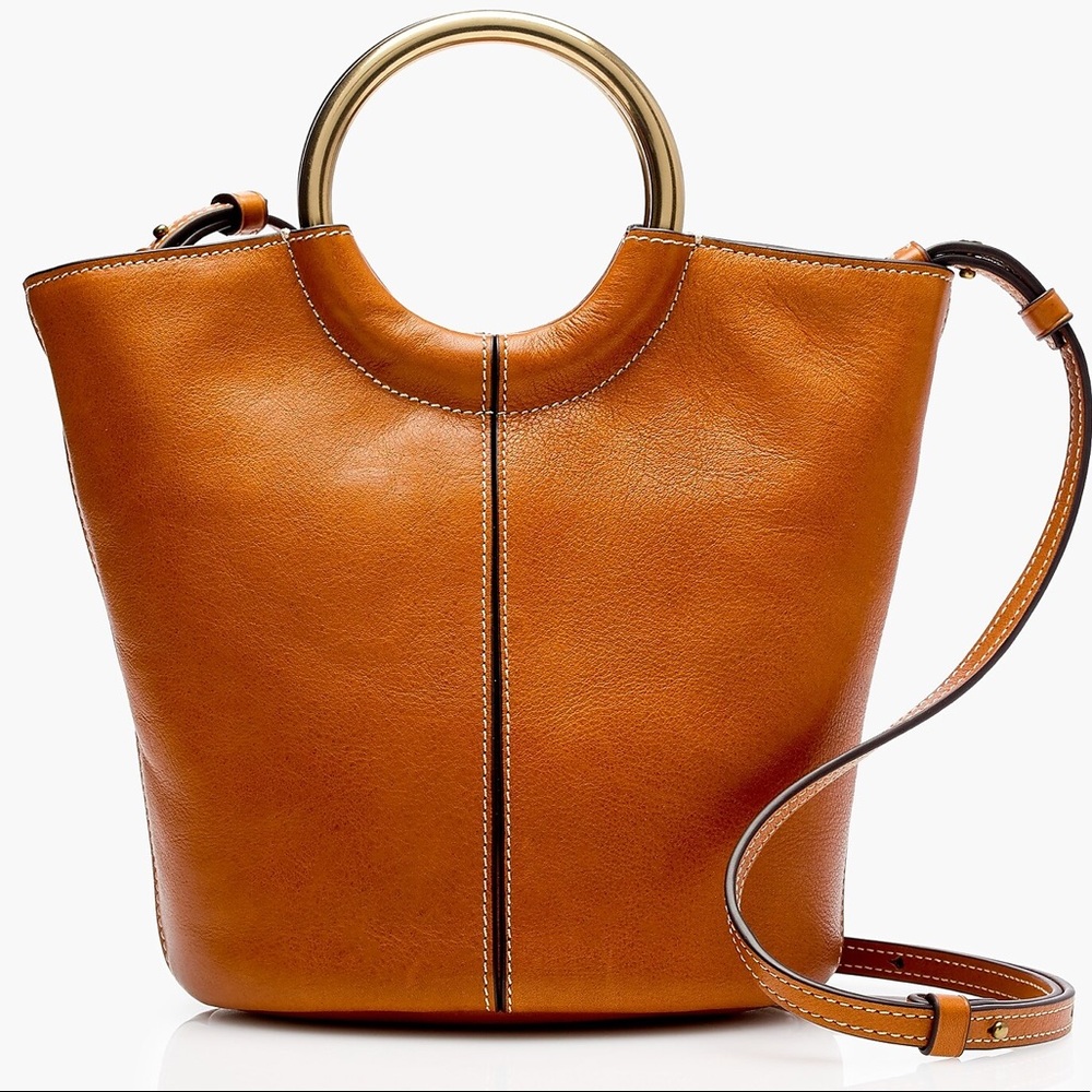 JCREW Bracelet bucket bag in Italian leather